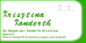 krisztina konderth business card